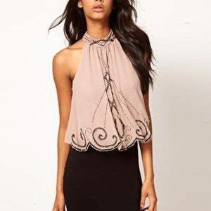 ASOS Lipsy Embellished 2 in 1 Dress Size 2